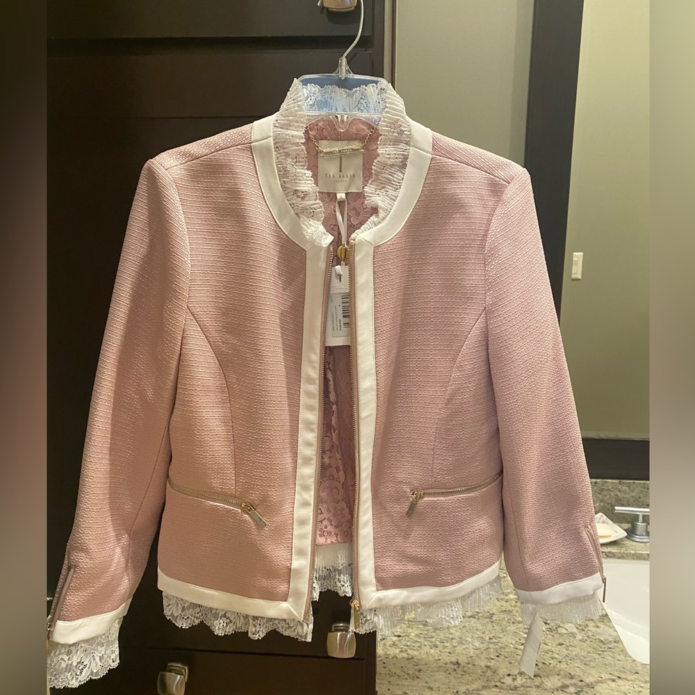 NWT 4 Women’s Ted Baker Lace Trim Jacket